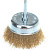 Щетка д/дрели "чашка" со шпилькой  75мм, витая латунированная проволока 0,3мм MATRIX купить в Новосибирске - ТД Монолит